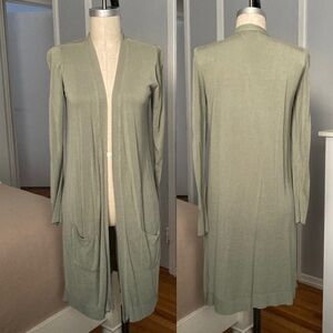 Womens Joseph A. green long cardigan in size S